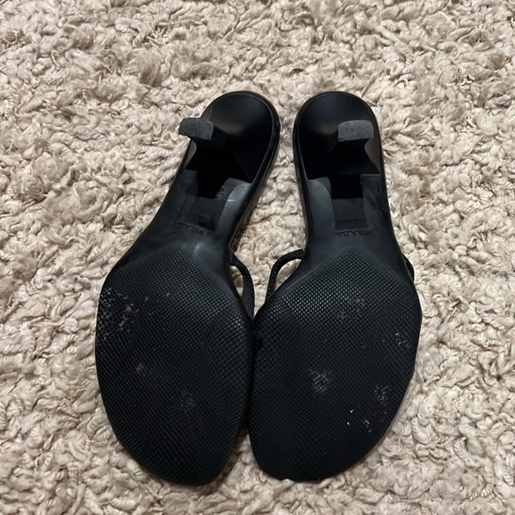 Vintage Prada Women's Black Nylon Strap Heel Sandals 37 with dust bag - Picture 4 of 8